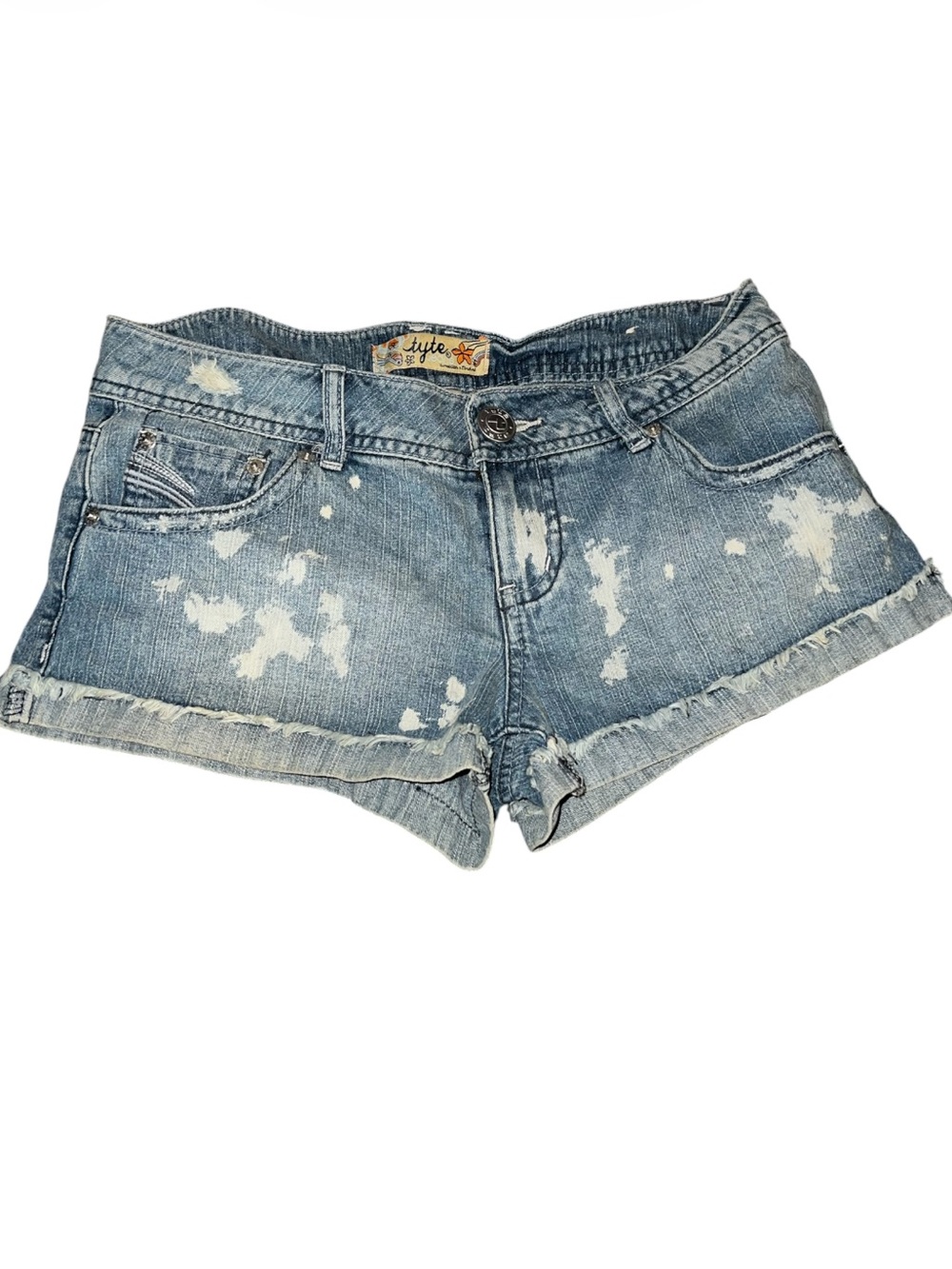 Y2K Bleached Light Blue Denim Shorts size 7